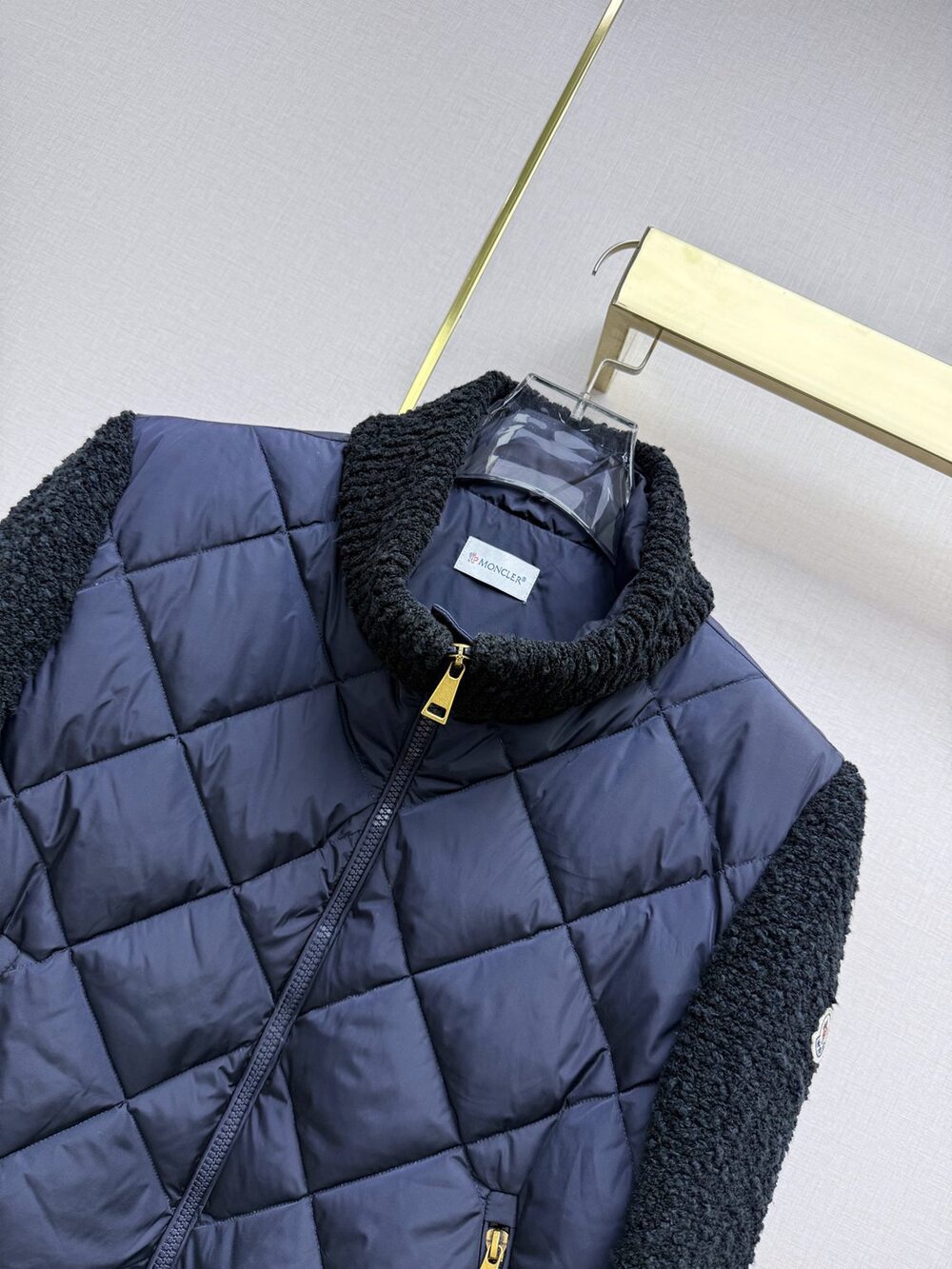 Moncler Drawstring Hem Knit Sleeve Puffer Jacket - Picture 2 of 9